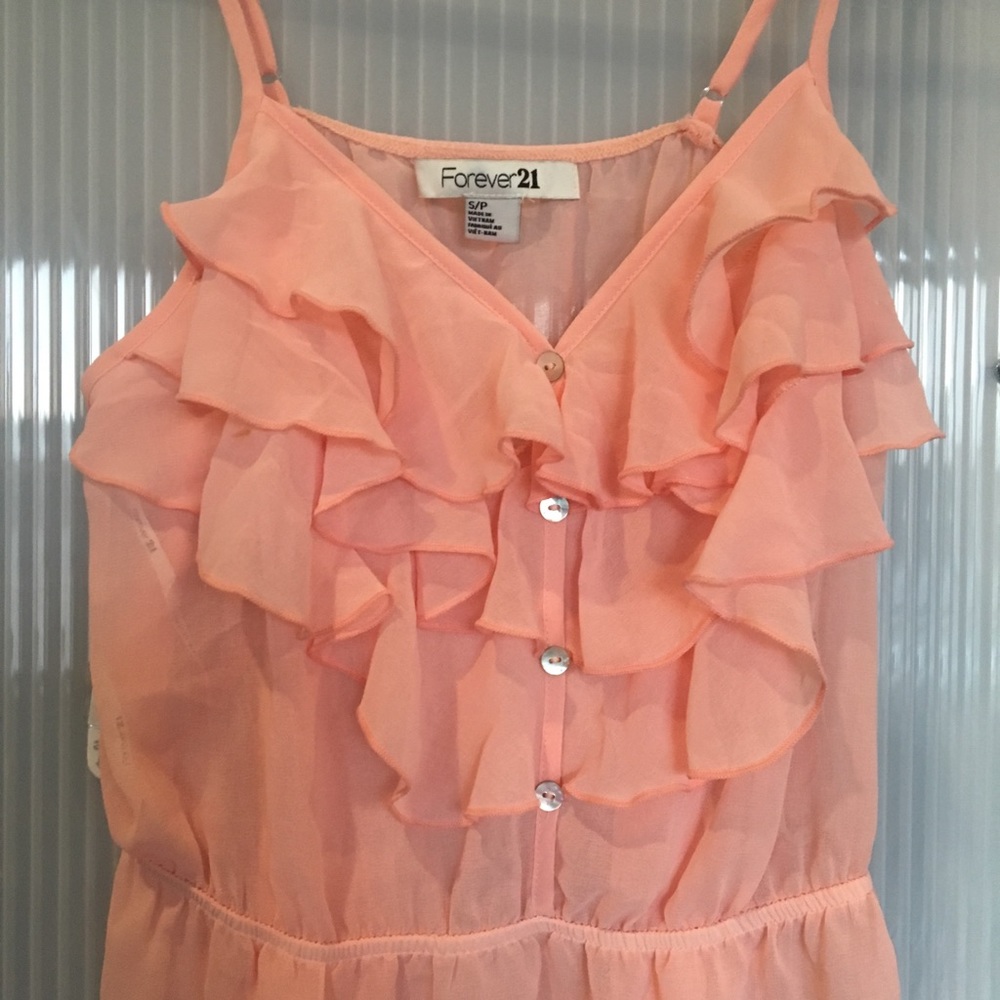 Ruffled Pink Camisole / Tank Top